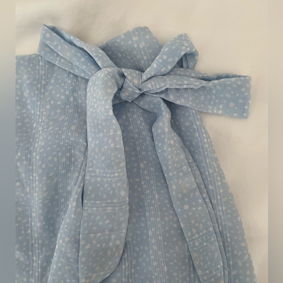 Princess Polly Blue and White Ruffle Wrap Skirt - Picture 3 of 6